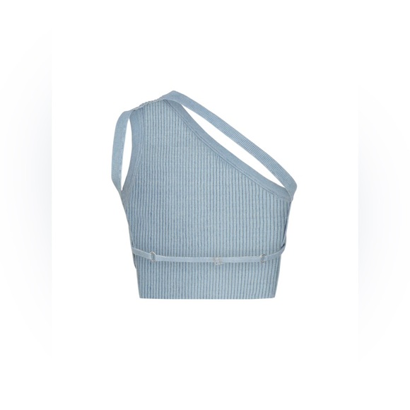 JACQUEMUS LA MAILLE ASCU TOP BLUE GREY - Picture 6 of 9